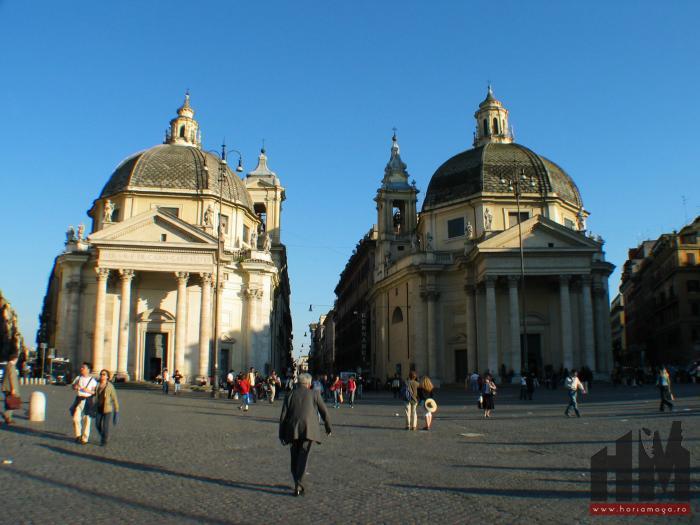 Roma - bisericile gemene din Piazza del Popolo