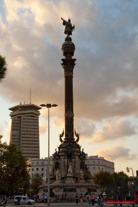 Barcelona, port, monument Columb