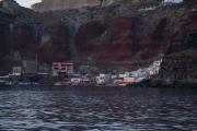 Santorini, vechiul port Fira, seara